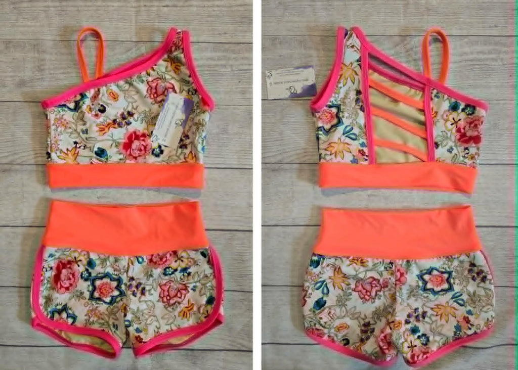 Vintage Floral Vibes Neon Dance Set