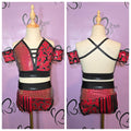 Flame Fringe & Rhinestone Jazz Costume (CL)