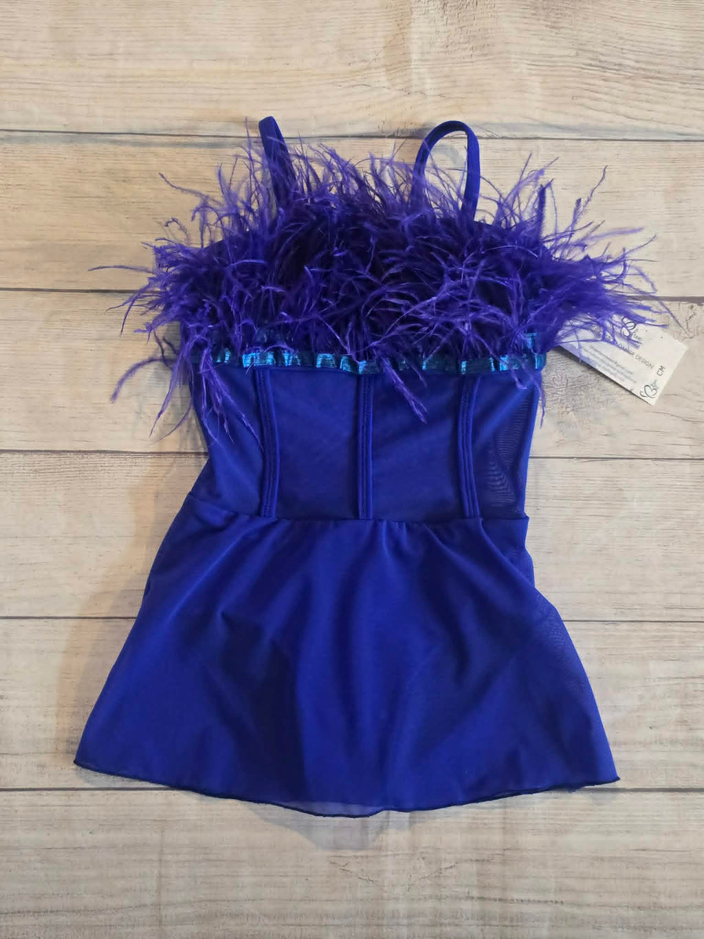 Royal Blue Feather Jazz Musical Theater Costume Size CM