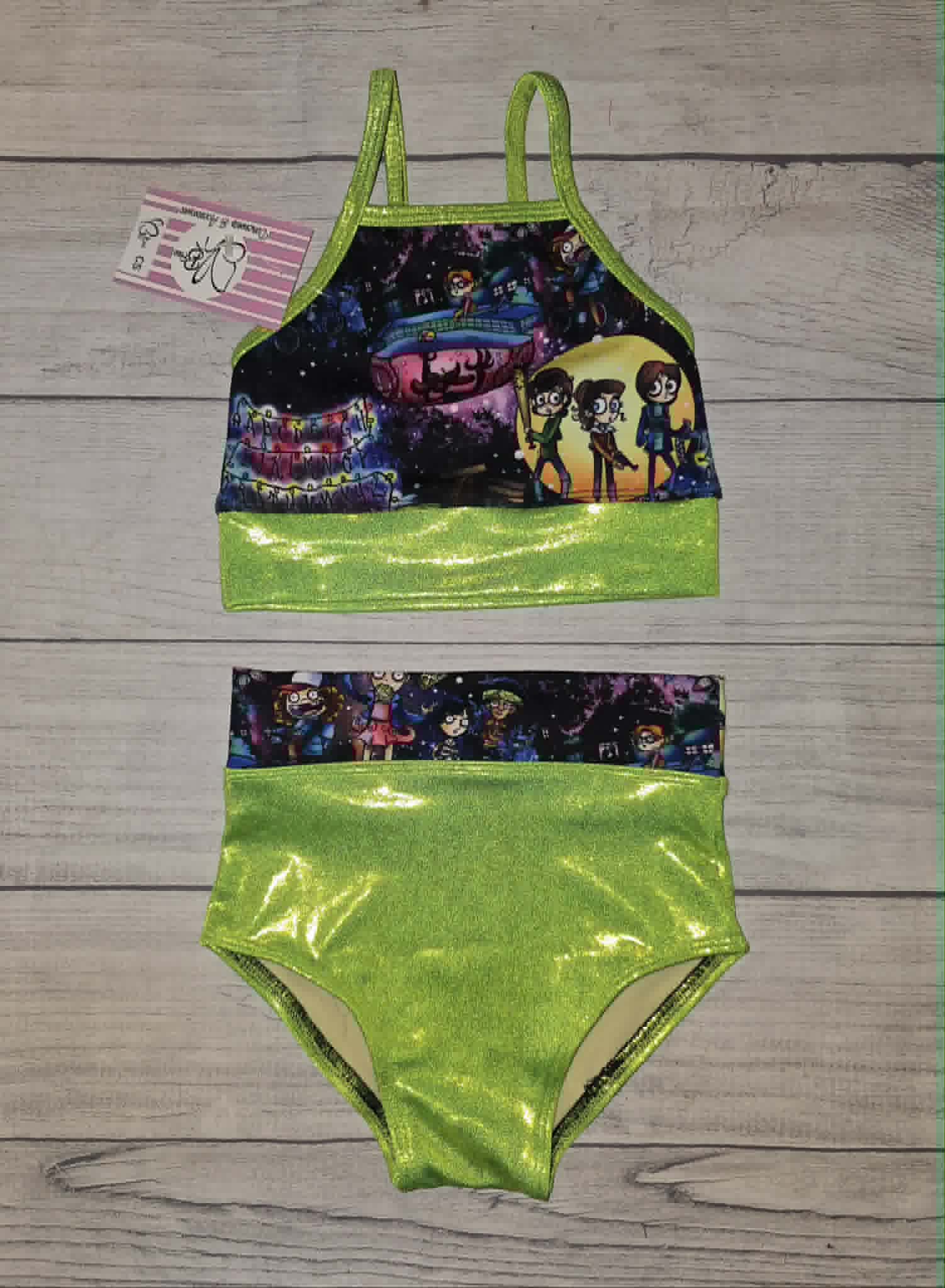 Custom Foiled Lime "Stranger Things" Dance Set Size CS