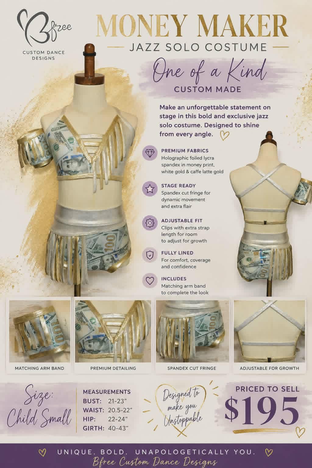 Custom Money Themed Jazz Solo Costume - CS