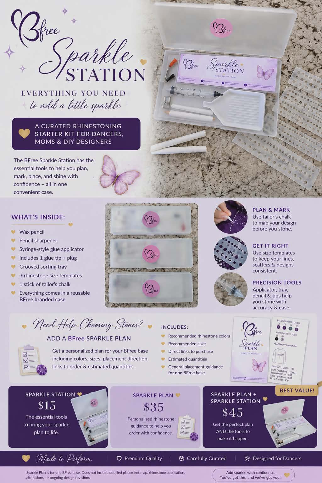 BFree Sparkle Station - Rhinestoning Starter Kit